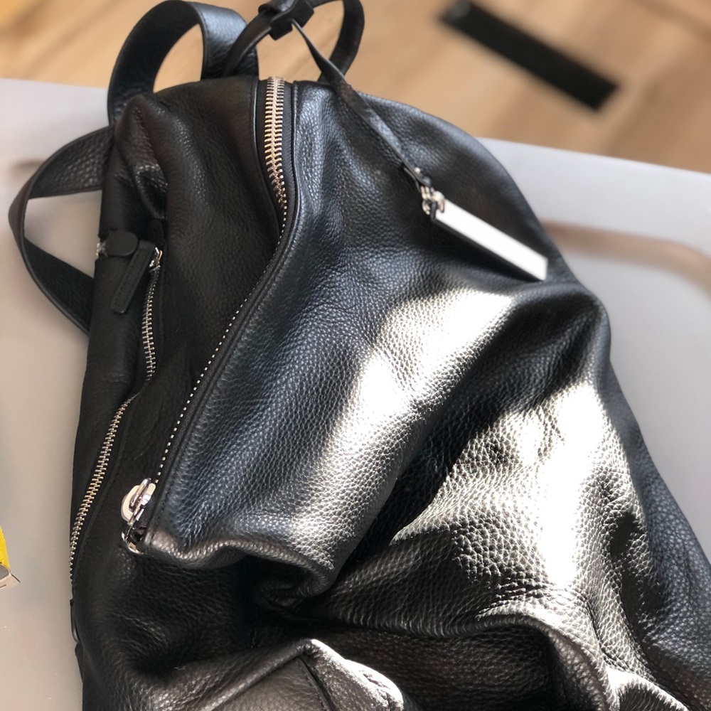 Brand new Vince Camuto black leather backpack
